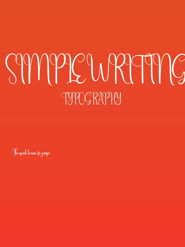Simple Writing Poster