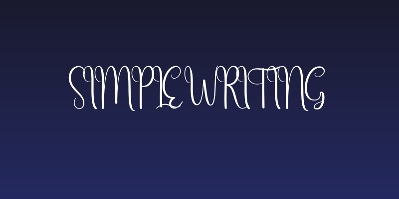 Simple Writing Social Header