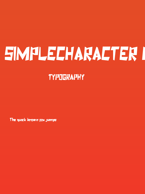 SimpleCharacter Demo Poster