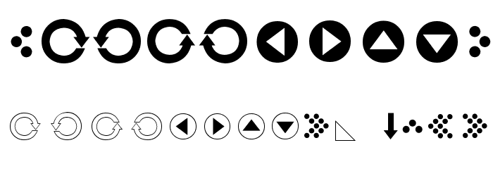 SimpleDirectionArrows Font OTHER CHARS