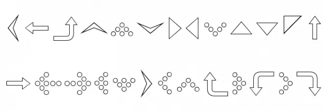 SimpleDirectionArrows Schriftart Groß