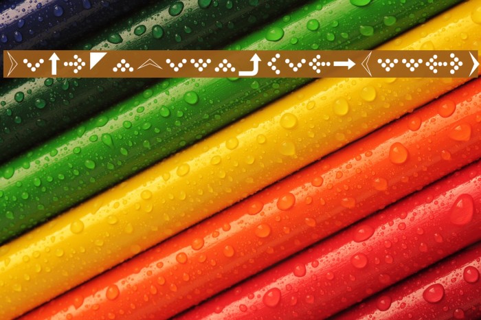 SimpleDirectionArrows Font examples