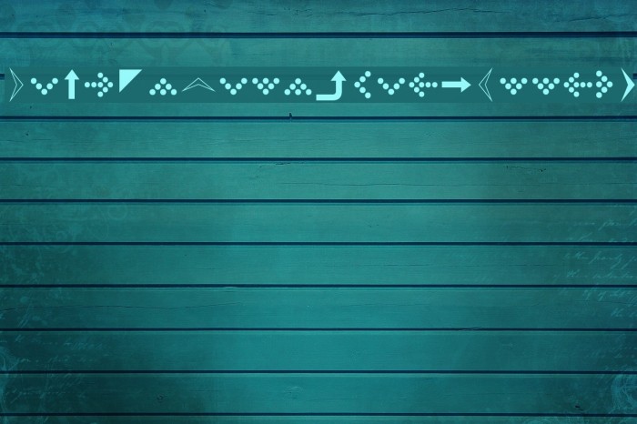 SimpleDirectionArrows Font examples