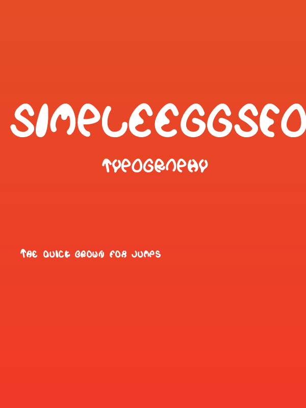 SimpleEggsFont Poster