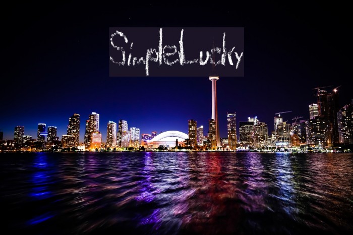 SimpleLucky Font examples