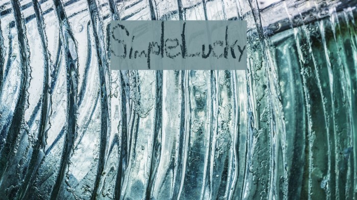 SimpleLucky Font examples