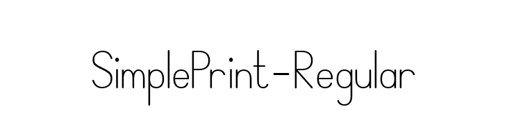 SimplePrint-Regular  免费字体下载