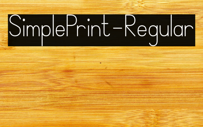 SimplePrint-Regular Font examples