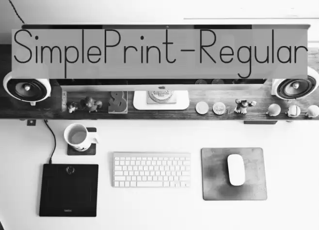 SimplePrint-Regular Font examples