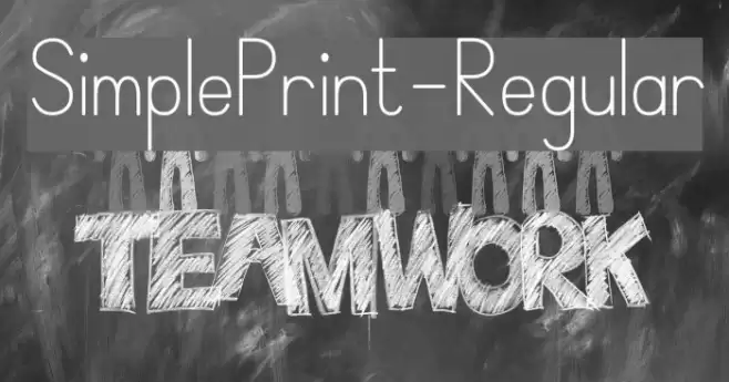 SimplePrint-Regular Font examples