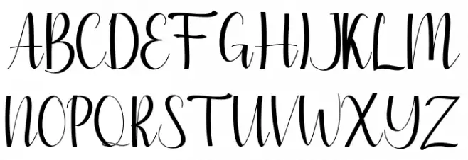 SimpleScript 字体 大写