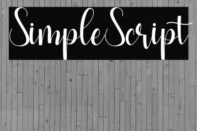 SimpleScript Font examples