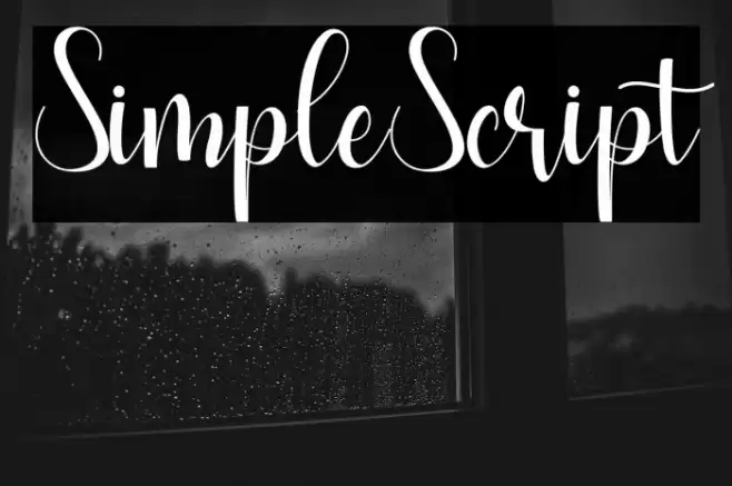 SimpleScript Font examples