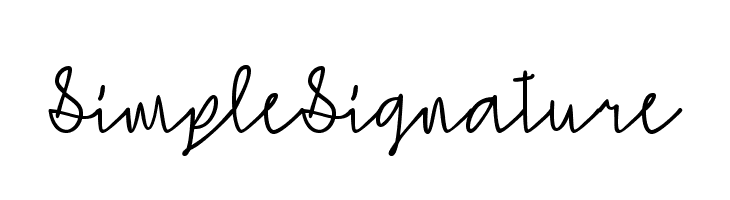 SimpleSignature  les polices de caractères gratuit tlcharger