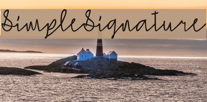SimpleSignature Font examples