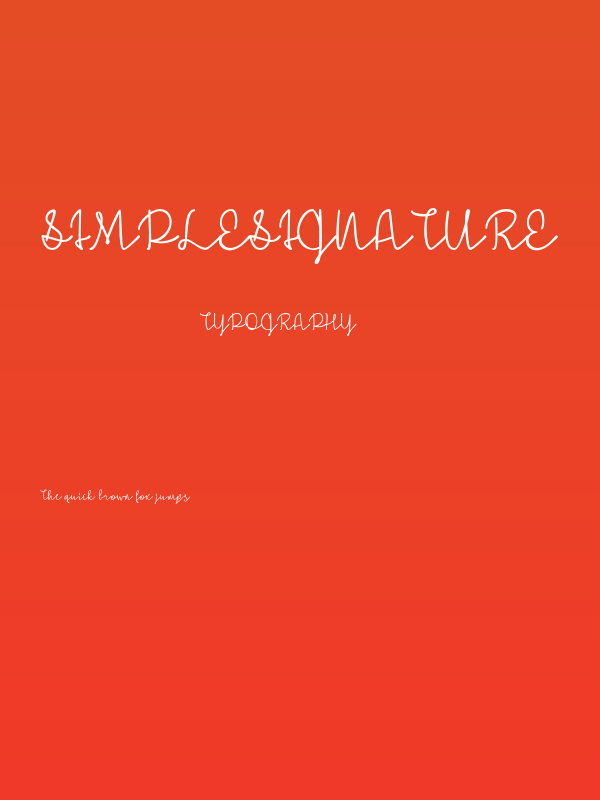 SimpleSignature Poster