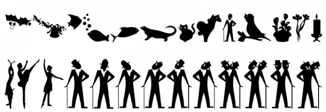 SimpleSilhouettes फ़ॉन्ट लोअरकेस