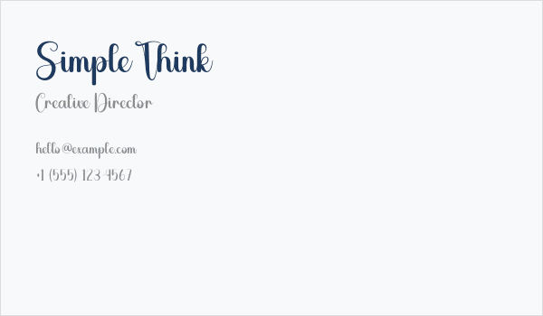 SimpleThink Business Card
