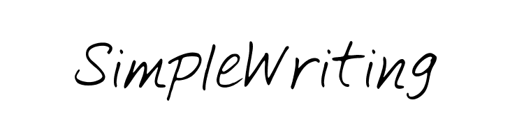 SimpleWriting Font