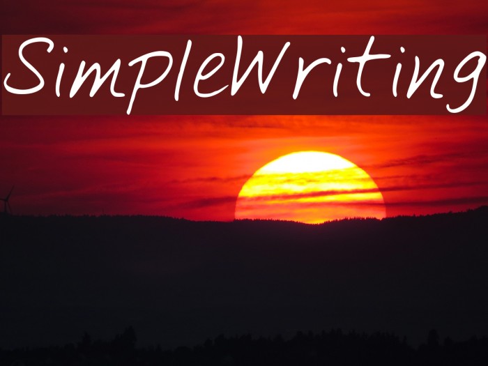 SimpleWriting Font examples