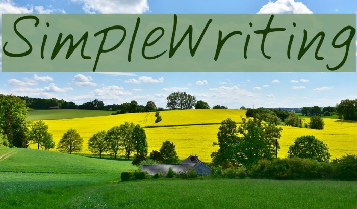 SimpleWriting Font examples