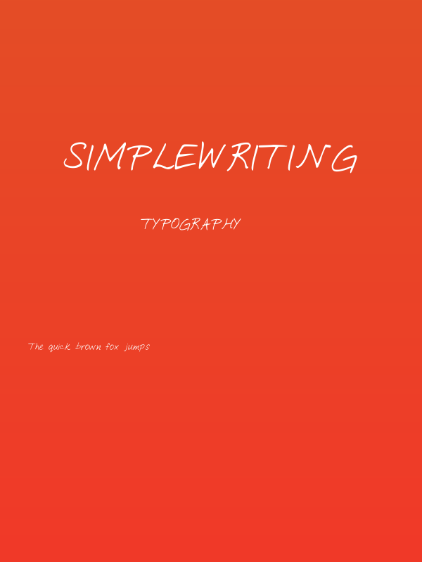SimpleWriting Poster
