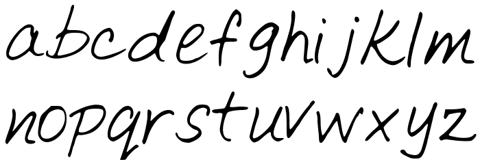 SimpleWriting Font LOWERCASE