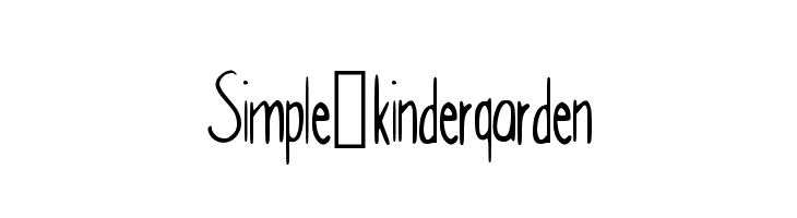 Simple_kindergarden Font