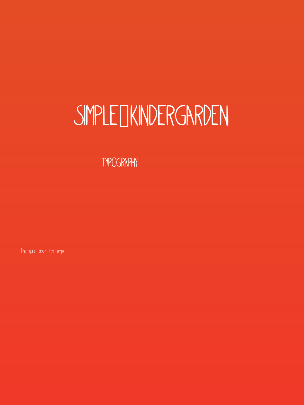 Simple_kindergarden Poster
