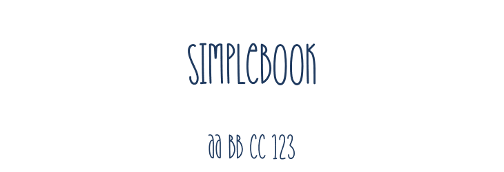 Simplebook Font Preview