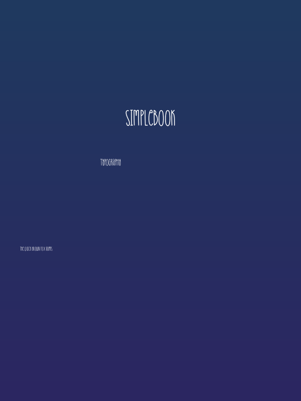 Simplebook Poster