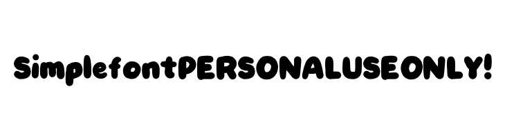 Simplefont PERSONAL USE ONLY!  Frei Schriftart Herunterladen