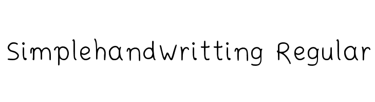Simplehandwritting Regular  Frei Schriftart Herunterladen