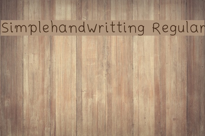 Simplehandwritting Regular Font examples