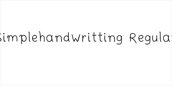 Simplehandwritting Regular Logo