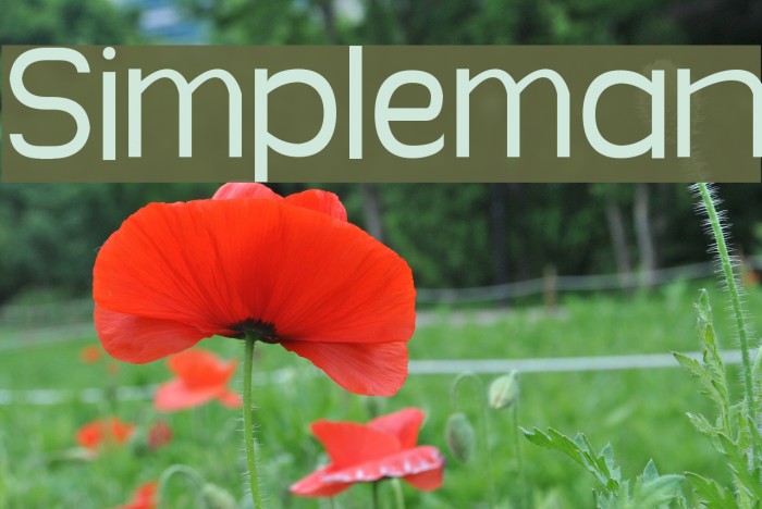 Simpleman Font examples