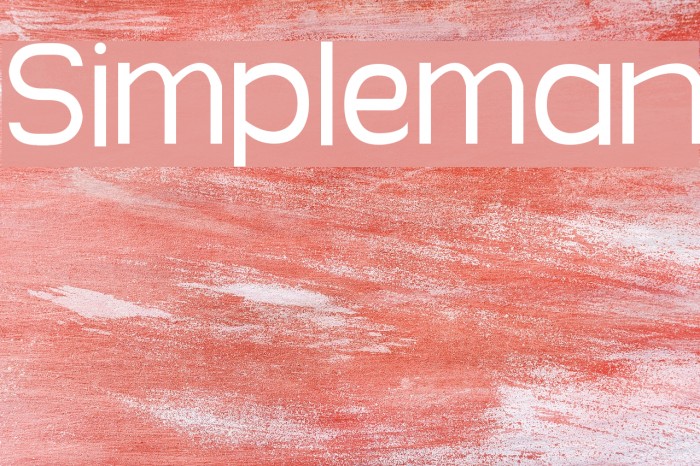 Simpleman Font examples