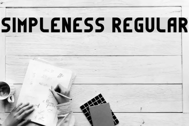 Simpleness Regular フォント examples
