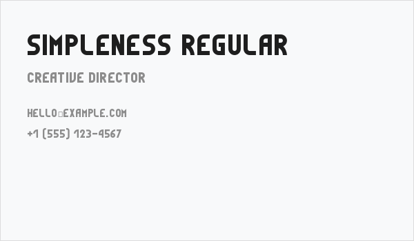 Simpleness Regular Business Card