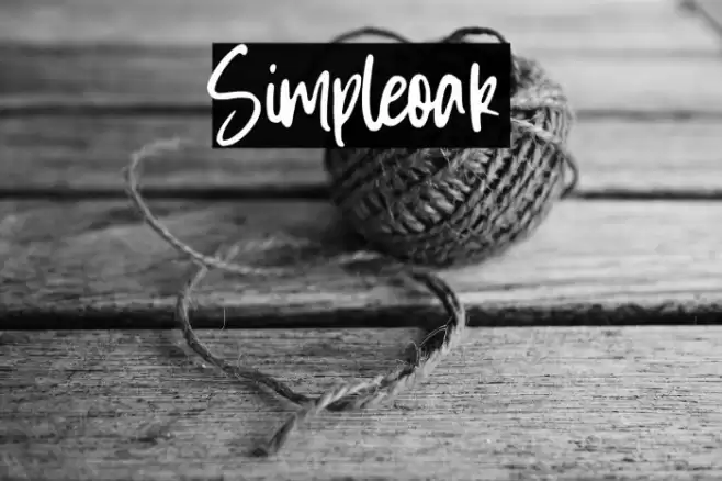 Simpleoak Font examples
