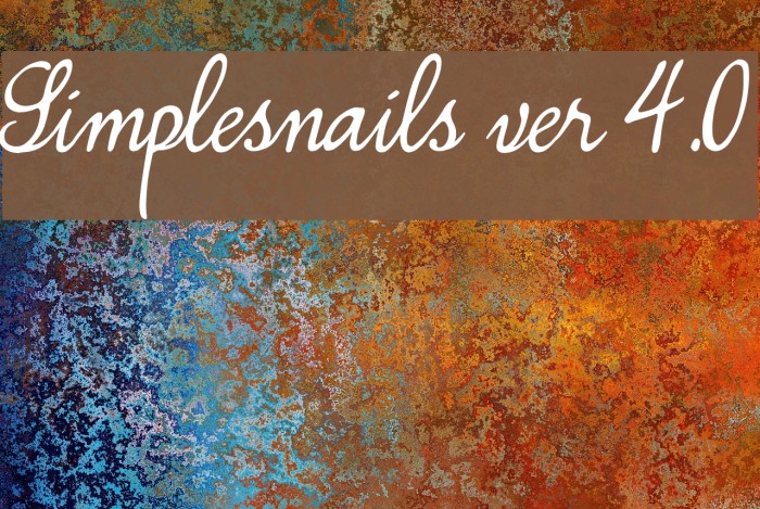 Simplesnails ver 4.0 Font examples
