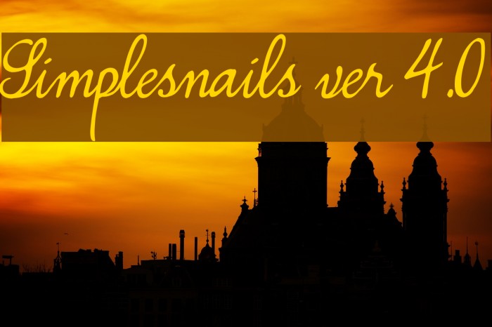 Simplesnails ver 4.0 Font examples