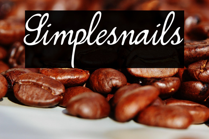 Simplesnails Schriftart examples