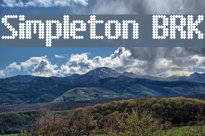 Simpleton BRK फ़ॉन्ट examples