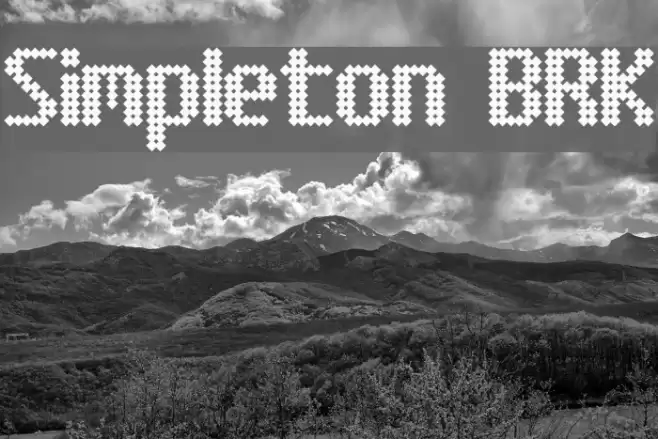 Simpleton BRK Font examples