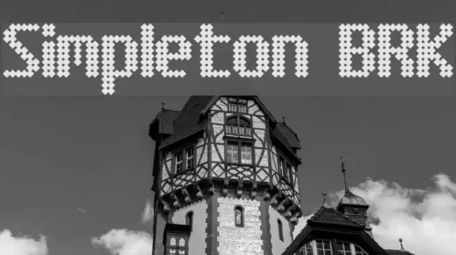 Simpleton BRK Font examples