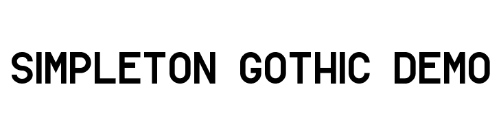 Simpleton Gothic Demo  Frei Schriftart Herunterladen