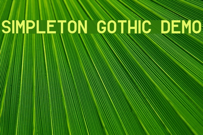 Simpleton Gothic Demo Font examples