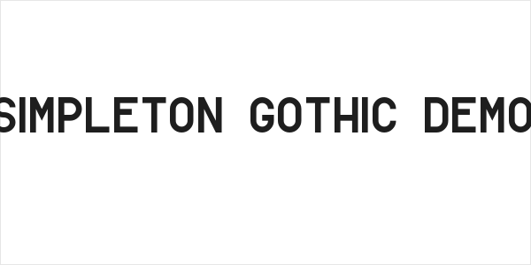 Simpleton Gothic Demo Logo