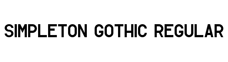 Simpleton Gothic Regular  नि: शुल्क फ़ॉन्ट्स डाउनलोड